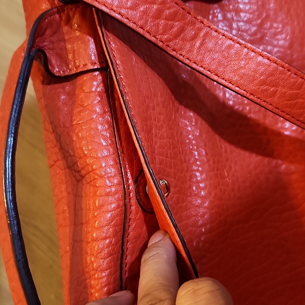 Rebecca Minkoff Red Leather Studded Shoulder Bag - Picture 5 of 7